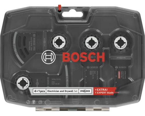 Bosch Starlock sågbladsset för elektriker och torra byggen, 5 delar, i förvaringslåda