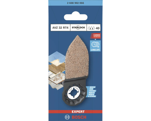 Bosch Expert AVZ 32 RT4 Starlock Multi Material sliptunga för multiverktyg med Carbide teknik för lång livslängd.