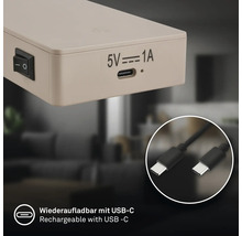 Laddningsbar enhet med USB C port inklusive USB C laddningskabel för 5 Volt 1 Ampere strömförsörjning