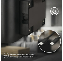 Uppladdningsbar lampa med USB C port och magnetfäste