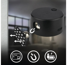 Magnetisk LED lampa med självhäftande fäste och USB uppladdningsbart batteri