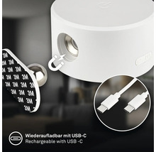 Uppladdningsbar LED lampa med magnetfäste och USB C laddningskabel
