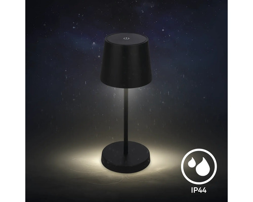 Modern LED bordslampa for utomhusbruk med IP44 stankskydd och pekbrytare