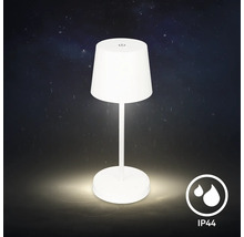 Modern LED bordslampa för utomhusbruk med touchbrytare och kapslingsklass IP44 skyddad mot stänkvatten.