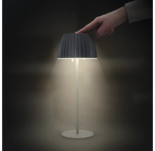 Modern LED bordslampa med touch funktion, batteridriven och dimbar, perfekt som nattlampa eller dekorativ belysning.