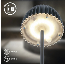 LED bordslampa med batteridrift och USB C anslutning samt på av knapp