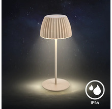 LED bordslampa for utomhusbruk med plisserad skarm och kapslingsklass IP44 mot vattenstank