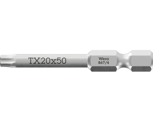 Wera skruvbits Torx TX 20 gånger 50 millimeter av metall