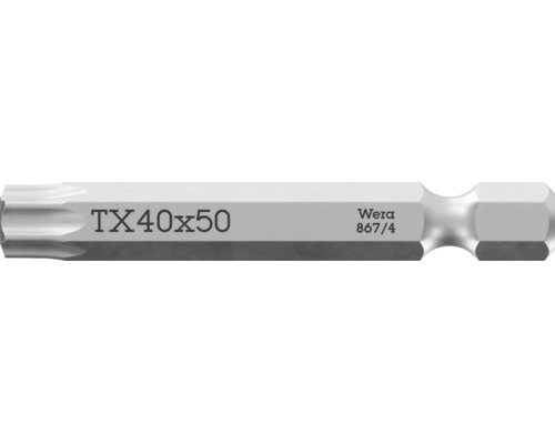 Wera Torx skruvbit TX 40 gånger 50 millimeter i stål