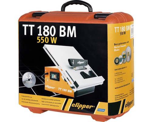 Förpackning för Clipper TT 180 BM kakelskärare med 550 watts effekt