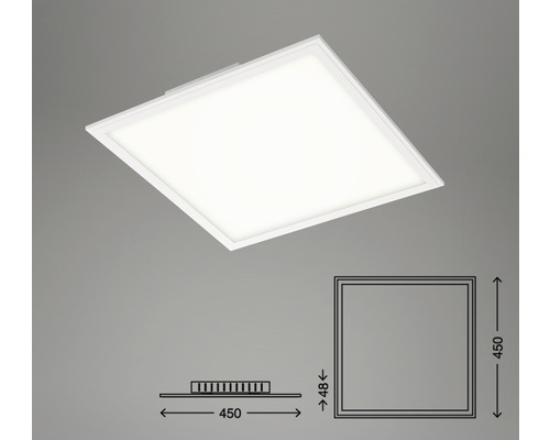 Fyrkantig LED taklampa med måttangivelser