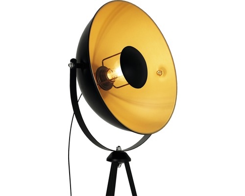 Golvlampa med stativ, lampskärm och glödlampa