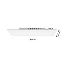 Platt LED-taklampa med måtten 450 mm x 450 mm x 50 mm