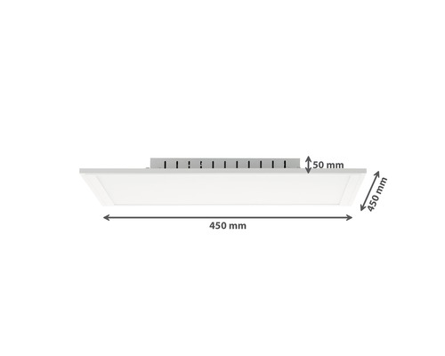 Platt LED-taklampa med måtten 450 mm x 450 mm x 50 mm