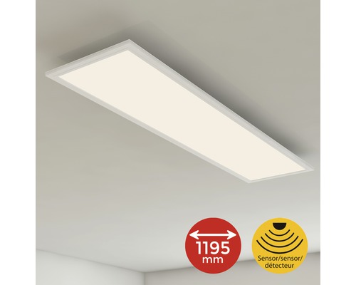 LED Panel BRILONER Piatto 38W 4100lm 4000K neutralvit HxBxD 49x295x1195mm med fjärrkontroll vit