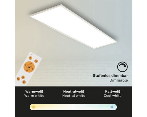 Rektangulär LED-taklampa med fjärrkontroll för dimning