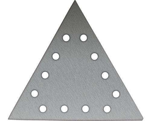 Triangulär slipplatta med hål