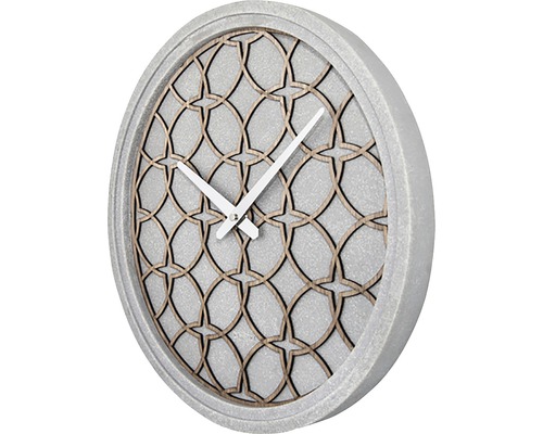 Rund väggklocka med mönster