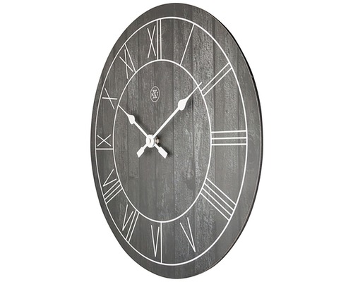 Rund väggklocka med romerska siffror