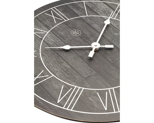 Detalj av en väggklocka med romerska siffror