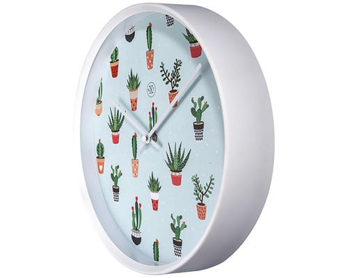 Väggklocka med kaktusmönster