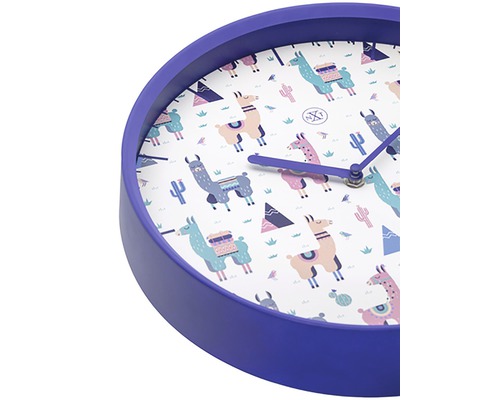 Väggklocka med lama-motiv