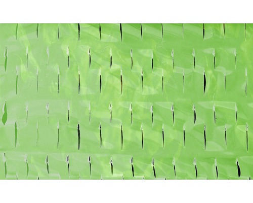 Närbild av en grön perforerad plåt.