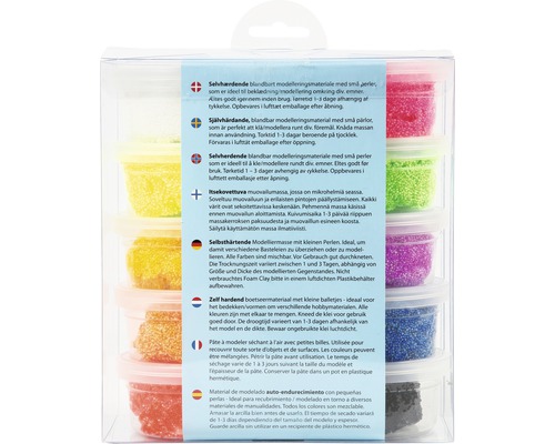 Modellera med små pärlor i olika färger