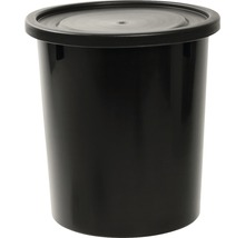 Svart plasthink med lock