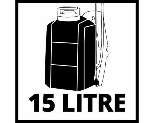 Symbol för en spruta med en kapacitet på 15 liter