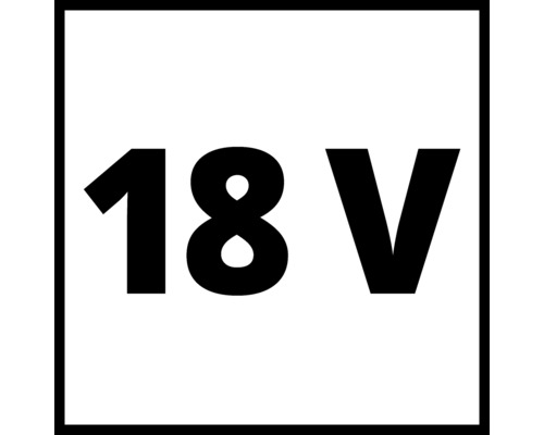 Symbol för 18 volt spänning