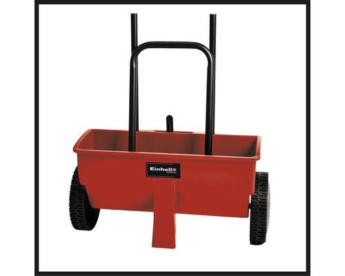 Einhell spridningsvagn med hjul och handtag