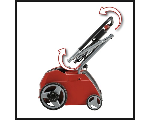 Hopfällbar gräsmatteluftare för enkel transport