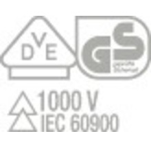 VDE-märke, GS-märke, testad säkerhet, 1000 V, IEC 60900