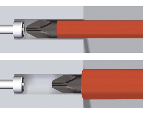 Spårskruvmejsel med plasthandtag i profil