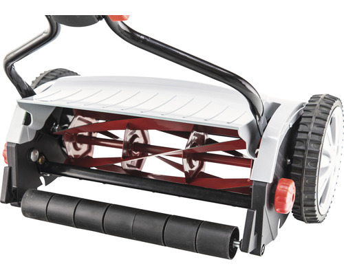 Spindelgräsklippare med skärvals och hjul