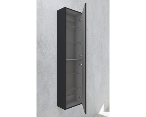 Högskåp med dörr och hyllor