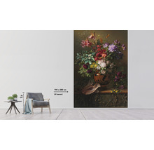 Fibertapet med blomstermotiv, 194 x 280 cm