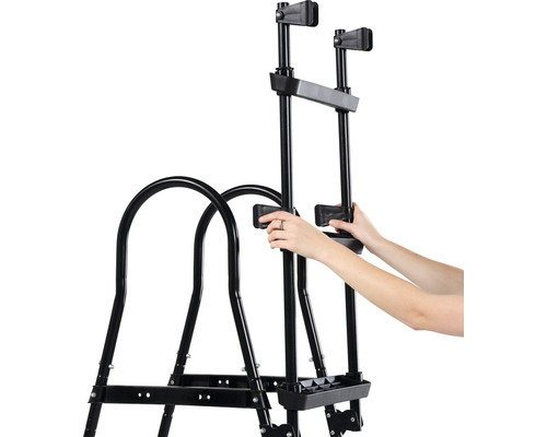 Cykelhållare med monterade stödarmar för transport av cyklar