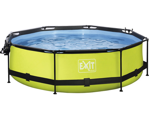Pool EXIT Lime Ø300x76cm inkl. filterpump & överdrag grön