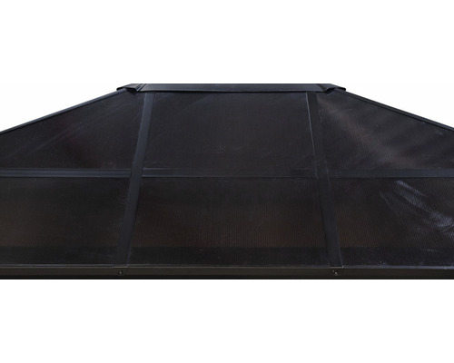 Detaljvy av taket på ett växthus