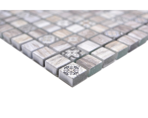 Mosaikplatta med blommönster