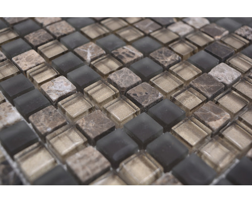Mosaikplatta med glas- och marmorutseende