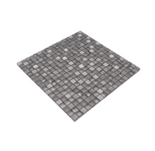 Mosaikplatta av glas och sten för vägg- och golvdesign