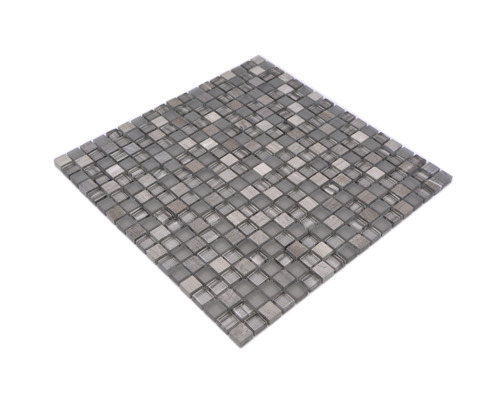 Mosaikplatta av glas och sten för vägg- och golvdesign