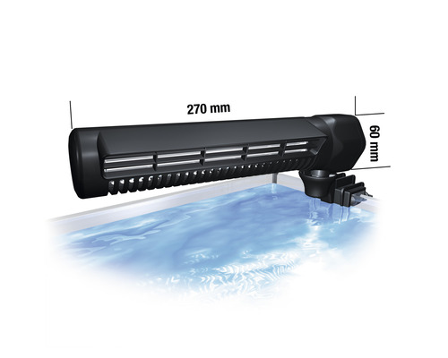 Akvariums ytavskummare med måtten 270 gånger 60 millimeter