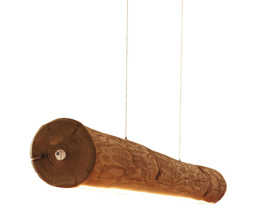 Taklampa av trädstam