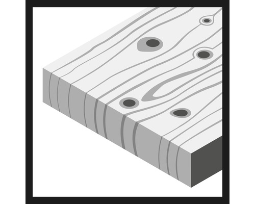 Träplanka med ådring och kvistar