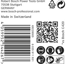 Information om Robert Bosch Power Tools, streckkod, QR-kod och säkerhetsanvisningar