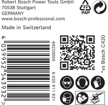 Information om Robert Bosch Power Tools, streckkod, QR-kod och säkerhetssymboler